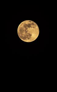 Preview wallpaper moon, full moon, night, sky, black