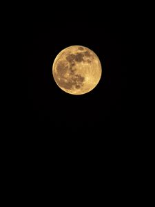 Preview wallpaper moon, full moon, night, sky, black