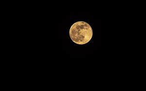Preview wallpaper moon, full moon, night, sky, black