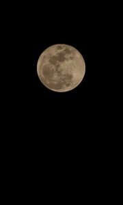 Preview wallpaper moon, full moon, night, dark, black