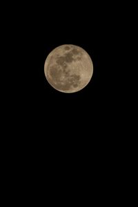 Preview wallpaper moon, full moon, night, dark, black