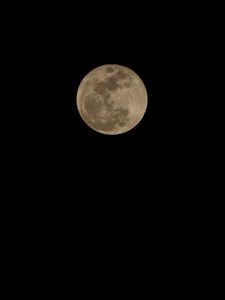 Preview wallpaper moon, full moon, night, dark, black