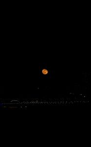 Preview wallpaper moon, full moon, night city, night