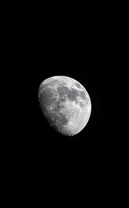 Preview wallpaper moon, full moon, shadow, black