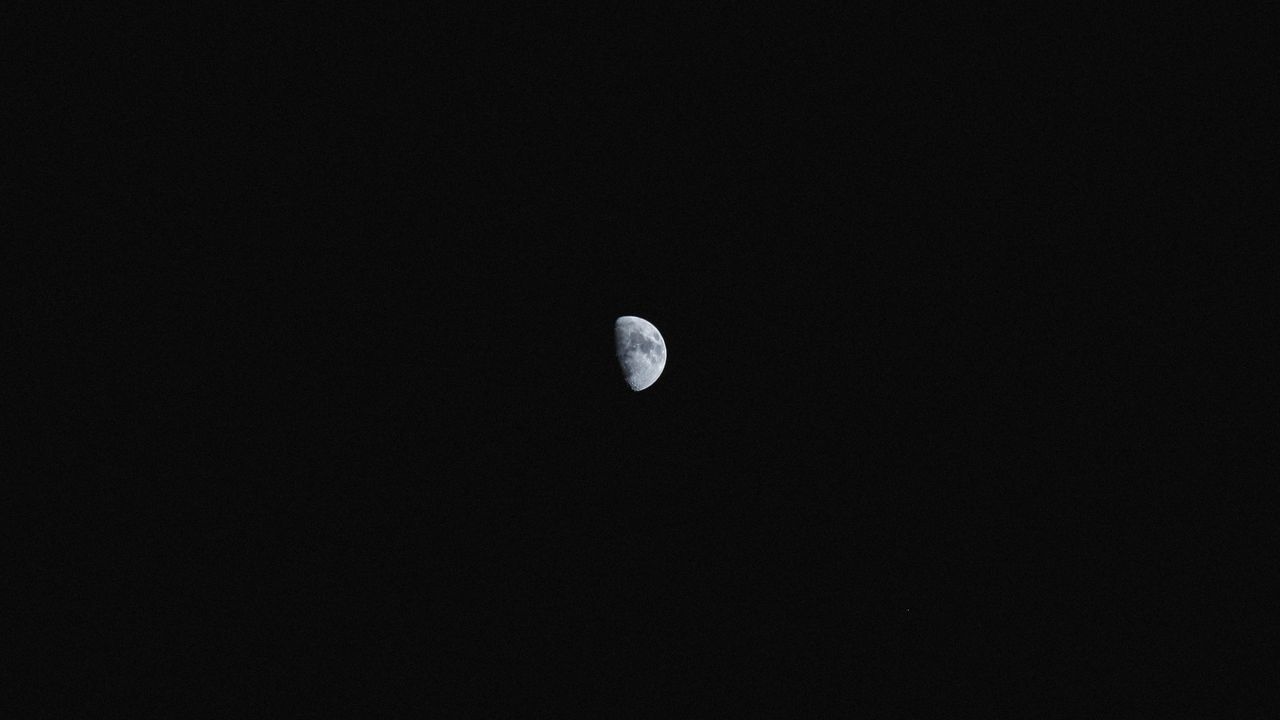 Wallpaper moon, full moon, sky, night, satellite, dark