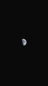 Preview wallpaper moon, full moon, sky, night, satellite, dark