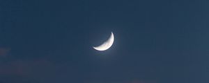 Preview wallpaper moon, full moon, sky, sunset, evening