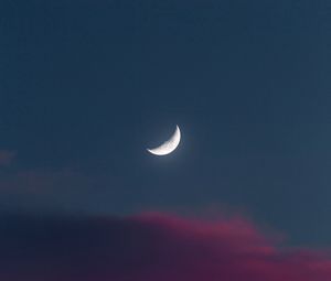 Preview wallpaper moon, full moon, sky, sunset, evening