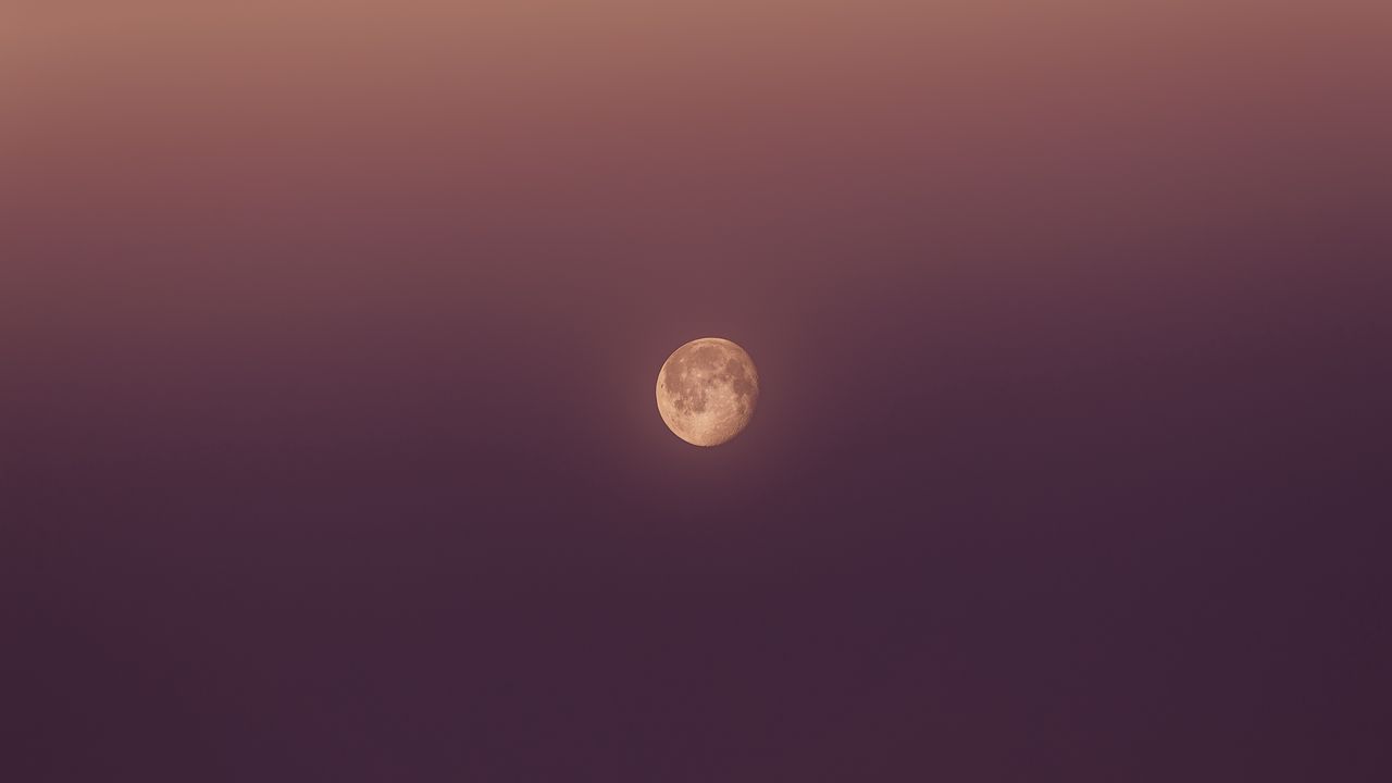 Wallpaper moon, full moon, sky, minimalism