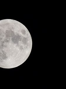 Preview wallpaper moon, full moon, sky, space, black