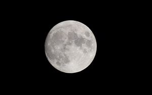 Preview wallpaper moon, full moon, sky, space, black