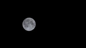 Preview wallpaper moon, full moon, space, satellite, bw