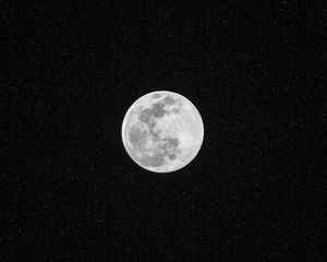 Preview wallpaper moon, full moon, stars, space, night