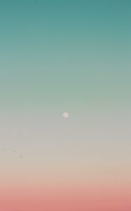 Preview wallpaper moon, gradient, evening, pink