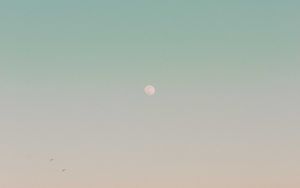 Preview wallpaper moon, gradient, evening, pink