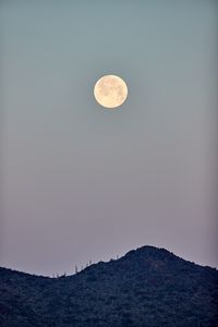Preview wallpaper moon, hill, twilight, nature