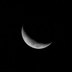 Preview wallpaper moon, night, black, shadow