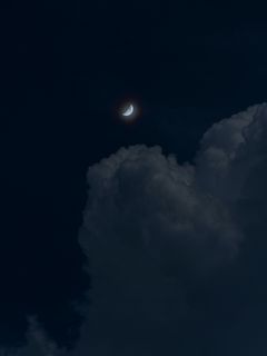 Download wallpaper 240x320 moon, night, clouds, sky old mobile, cell phone,  smartphone hd background