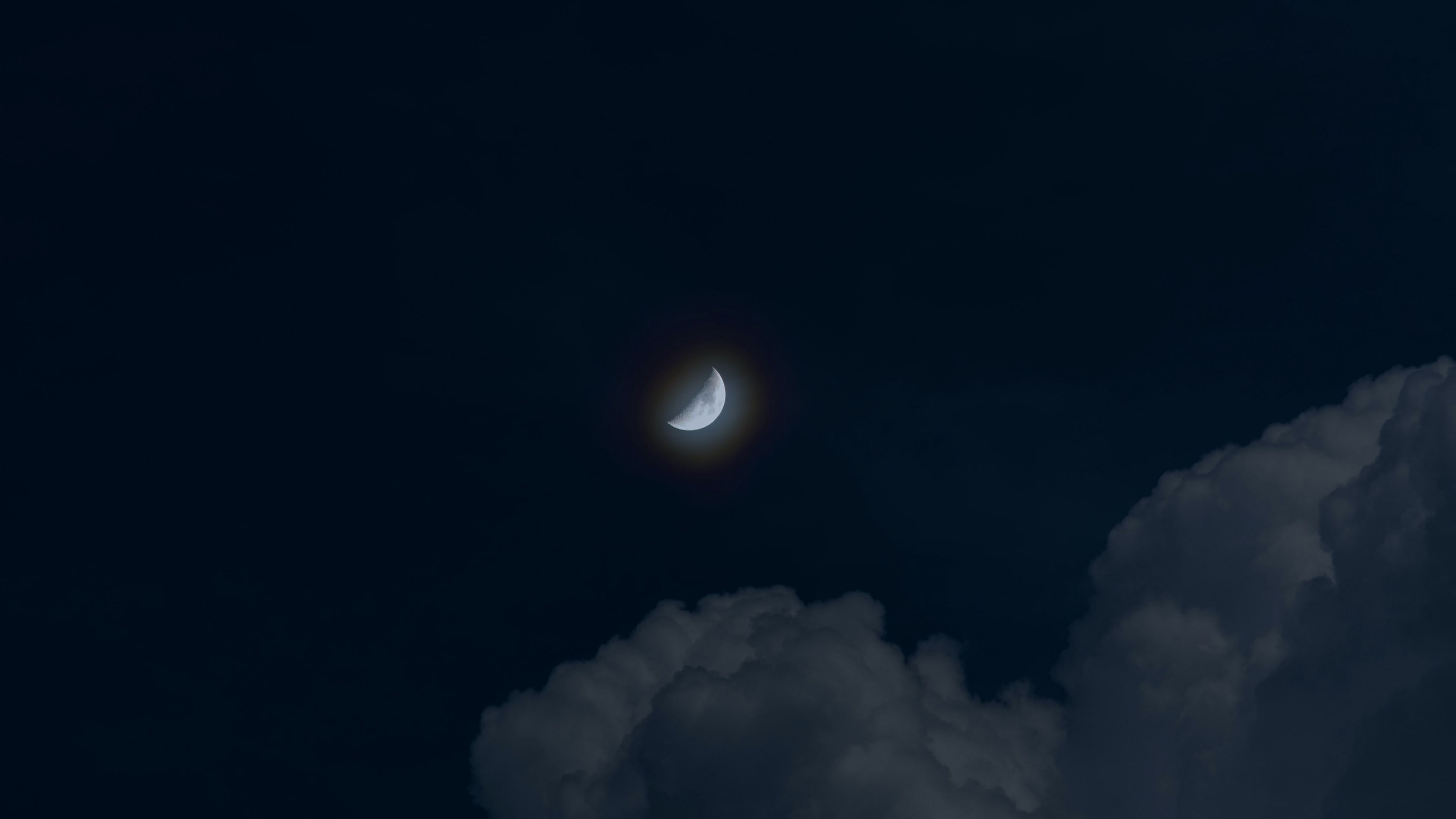 Download wallpaper 3840x2160 moon, night, clouds, sky 4k uhd 16:9 hd ...