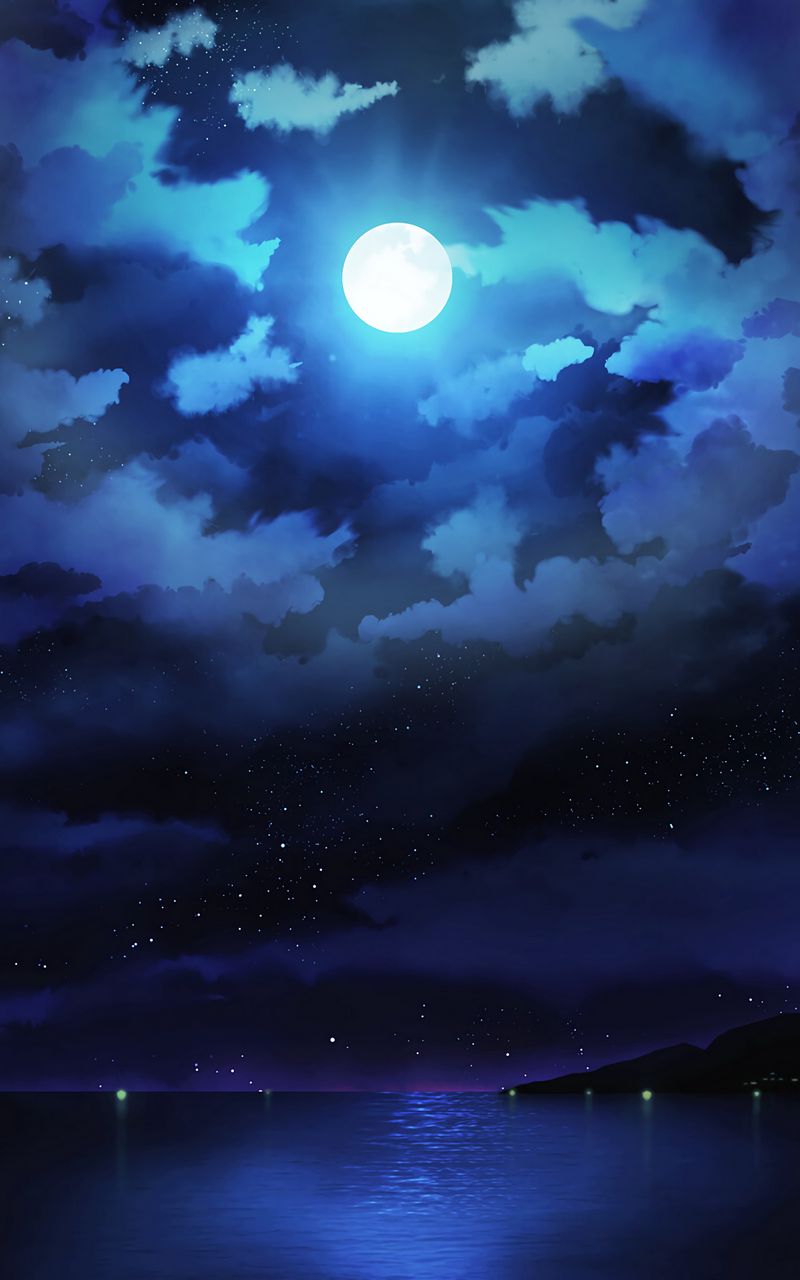 Night Scenery Starry Sky Anime Art Wallpaper 4K #8.3190
