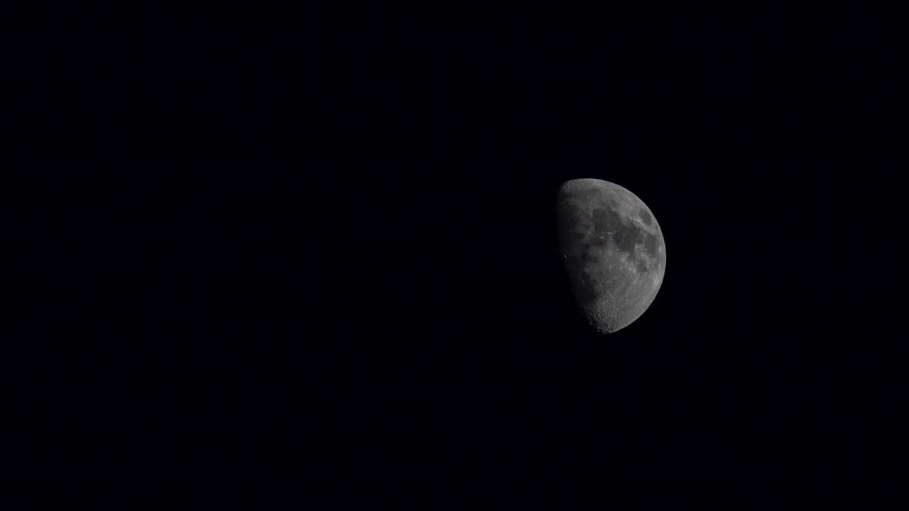 Wallpaper moon, night, dark, bw