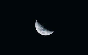 Preview wallpaper moon, night, dark, black