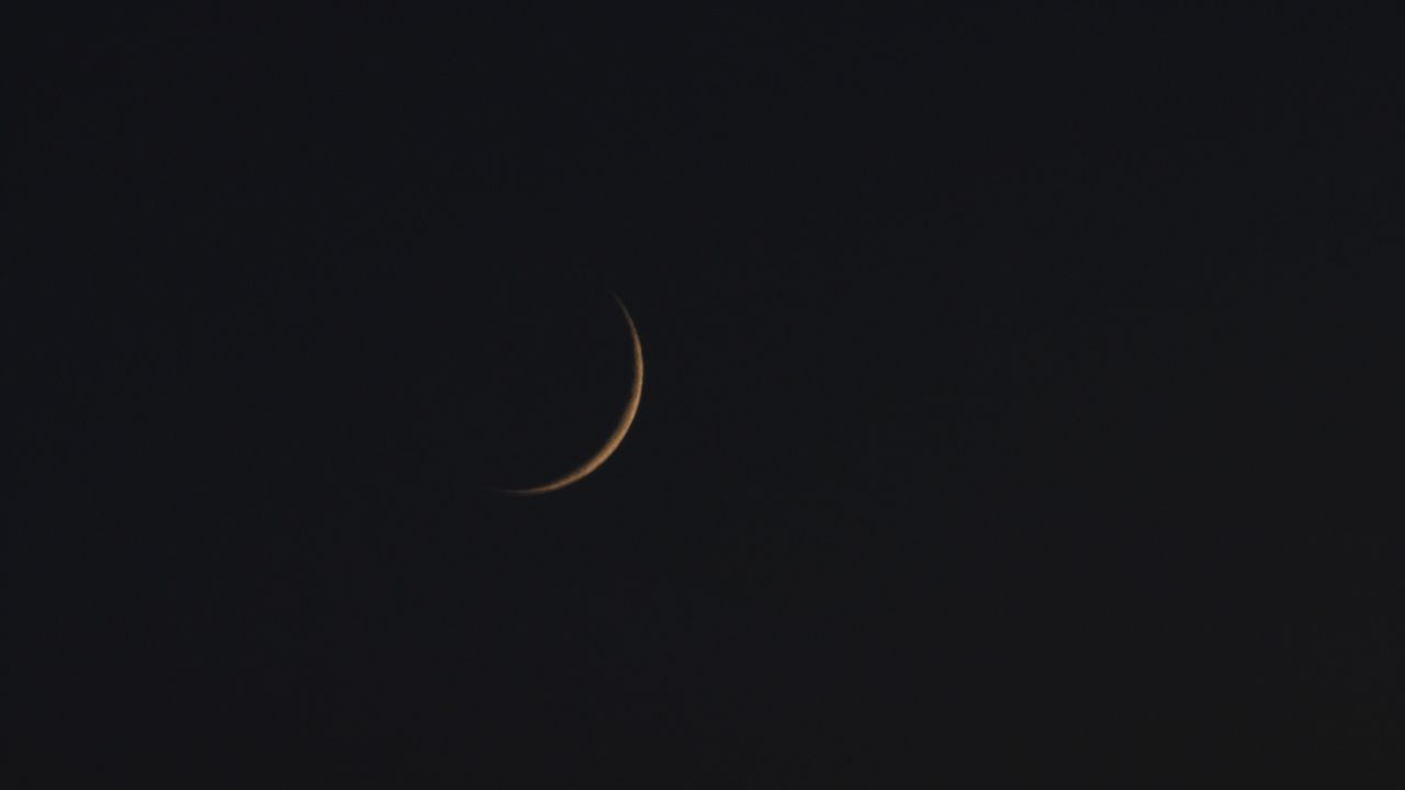 Wallpaper moon, night, eclipse, black