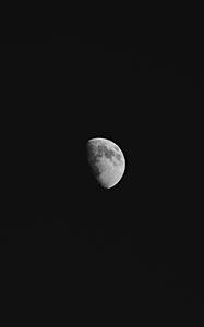 Preview wallpaper moon, night, shadow, black