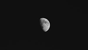 Preview wallpaper moon, night, shadow, black