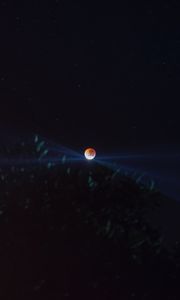 Preview wallpaper moon, night, sky, full moon, eclipse, red moon