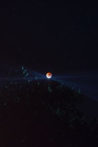 Preview wallpaper moon, night, sky, full moon, eclipse, red moon