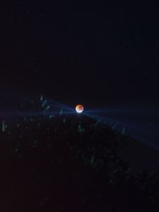 Preview wallpaper moon, night, sky, full moon, eclipse, red moon