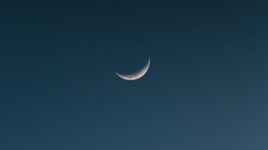Preview wallpaper moon, night, sky, minimalism