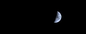 Preview wallpaper moon, night, sky, black, minimalism