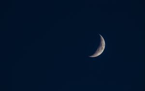 Preview wallpaper moon, night, sky, dark, minimalism