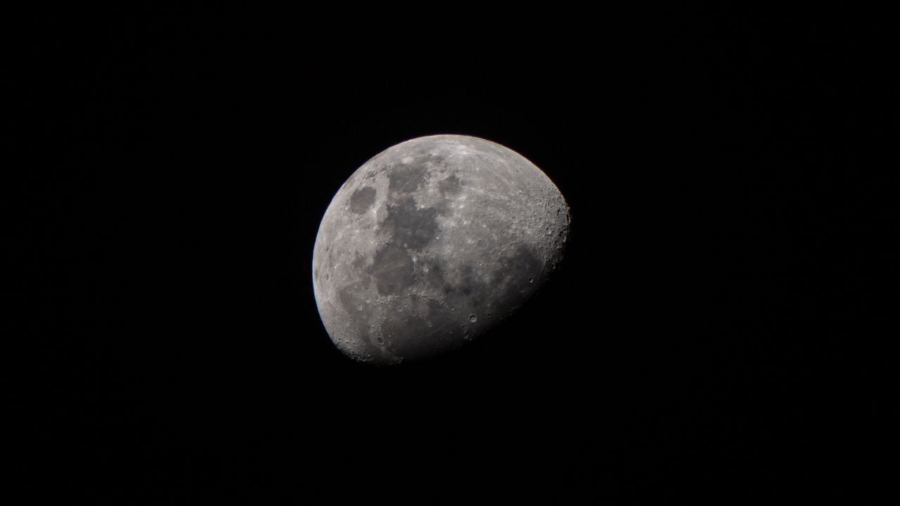 Wallpaper moon, night, sky, space, black