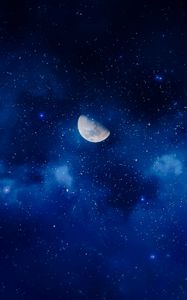 Preview wallpaper moon, night, stars, sky, full moon
