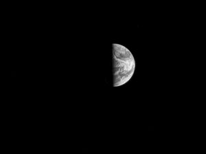 Preview wallpaper moon orbit, moon, space, planet, satellite, dark