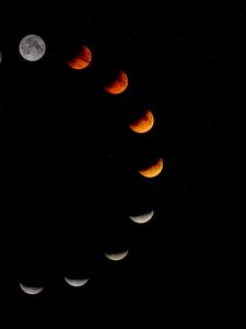 Preview wallpaper moon, phase, eclipse, cycle, astronomy, space