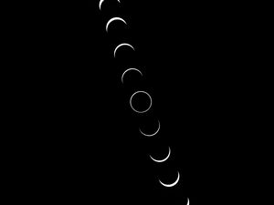 Preview wallpaper moon, phases, black