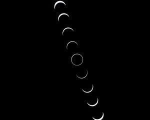 Preview wallpaper moon, phases, black