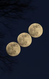 Preview wallpaper moon, phases, full moon, night, sky