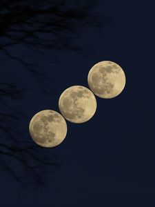 Preview wallpaper moon, phases, full moon, night, sky