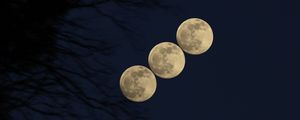 Preview wallpaper moon, phases, full moon, night, sky