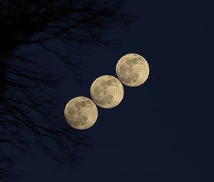 Preview wallpaper moon, phases, full moon, night, sky