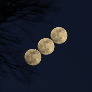 Preview wallpaper moon, phases, full moon, night, sky