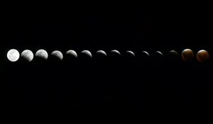 Preview wallpaper moon, phases, space, astronomy, black