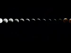 Preview wallpaper moon, phases, space, astronomy, black