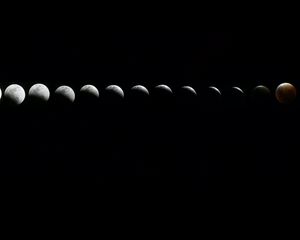 Preview wallpaper moon, phases, space, astronomy, black