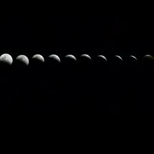Preview wallpaper moon, phases, space, astronomy, black